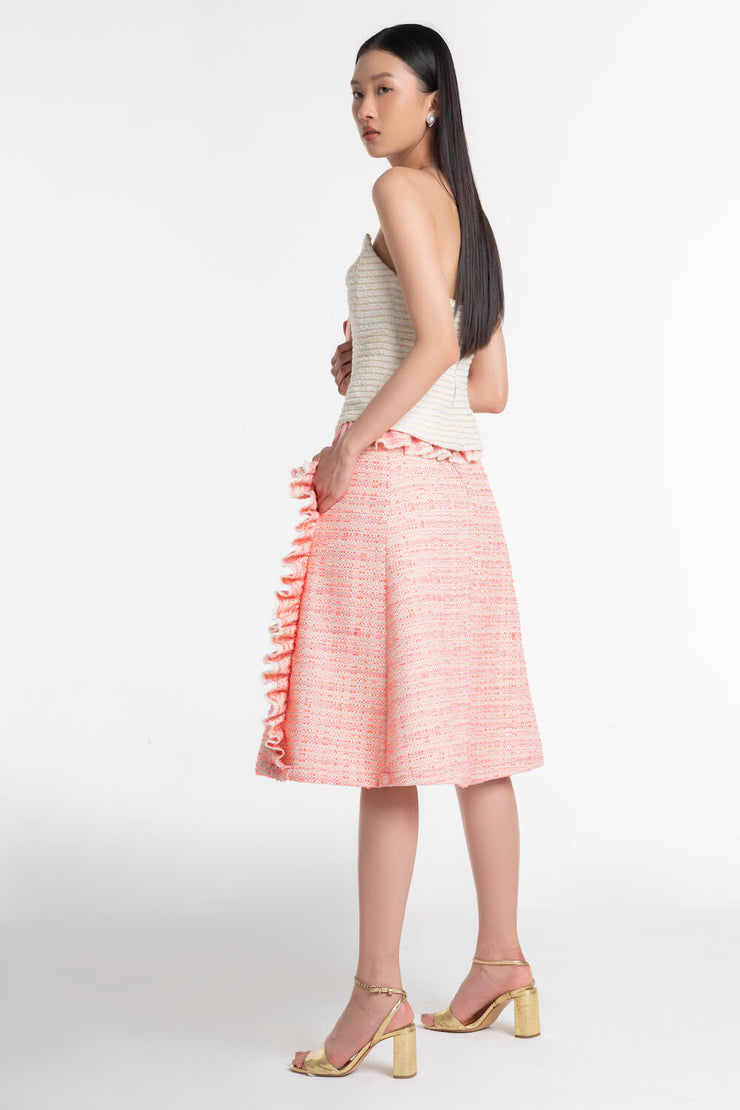 Pinky Tweed Triangle Skirt