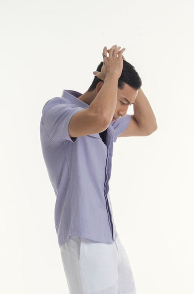 Holiday Linen Shirt  - Lilac