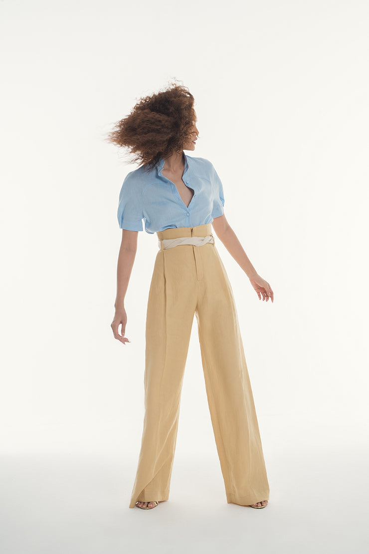 Sexy High-Waisted Pants -  French Vanilla