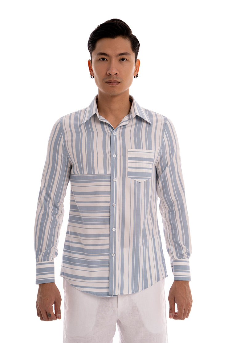 Presener Shirt - Blue Striped Sky