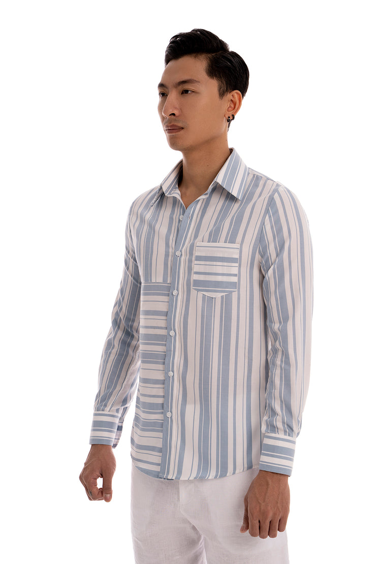 Presener Shirt - Blue Striped Sky