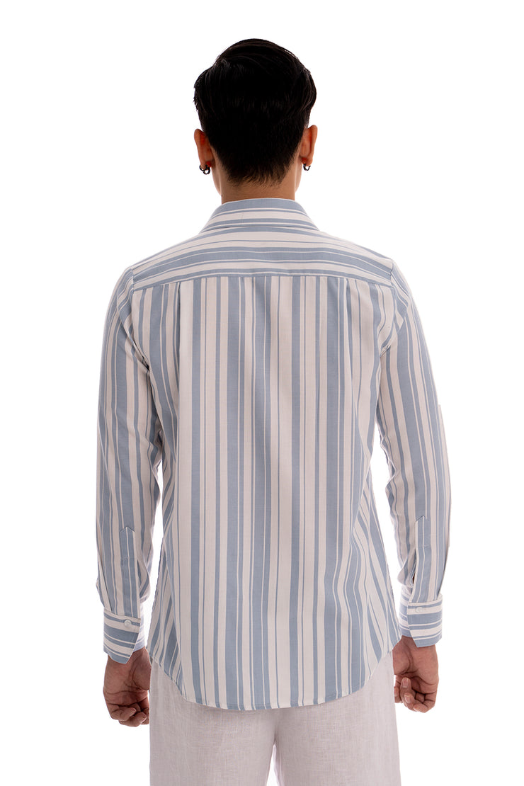Presener Shirt - Blue Striped Sky