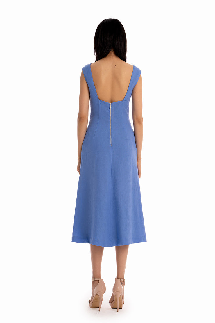 Midi Casual Luberon Dress - Celestial Blue