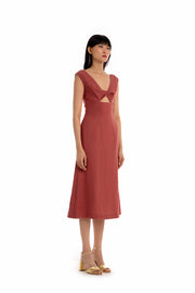 Midi Casual Luberon Dress - Scarlet