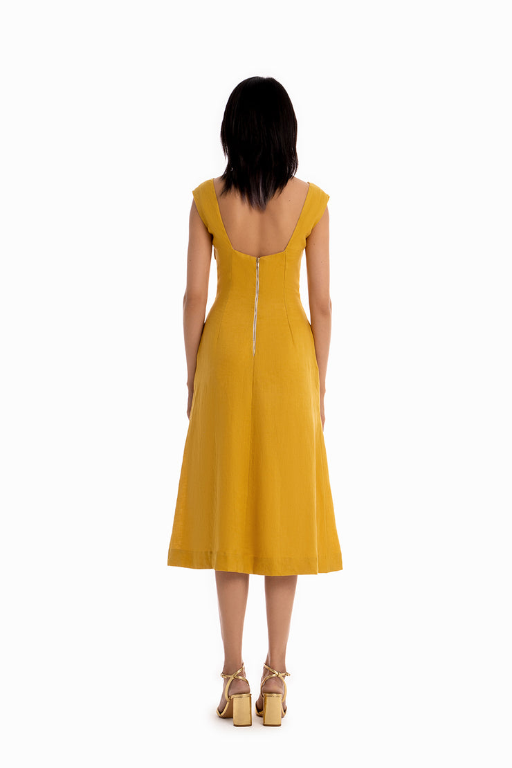 Midi Casual Luberon Dress - Honey