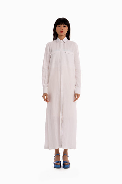 Miss Dynamic Shirt Dress - Off White