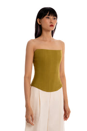 SIGNATURE - ELEGANT PARISIAN CORSET - OLIVE