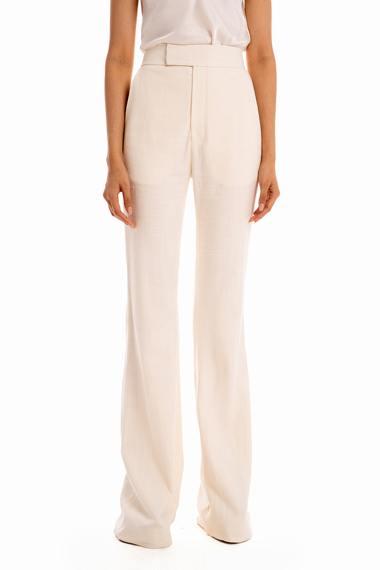 Sexy Flaire Pants - Rib Cream