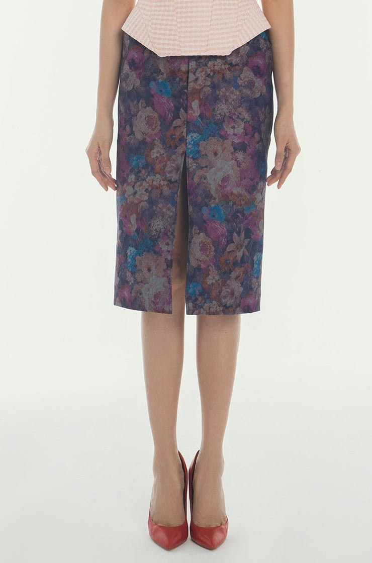 Lily Pencil Skirt - Lilac Garden