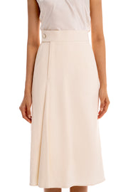 Casual Godet Skirt - Rib Cream