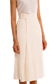 Casual Godet Skirt - Rib Cream