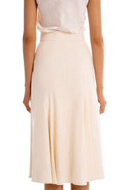 Casual Godet Skirt - Rib Cream