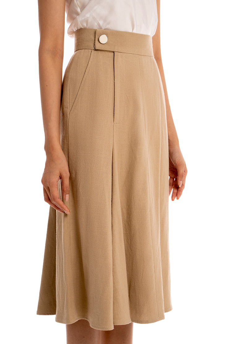 Casual Godet Skirt - Birch
