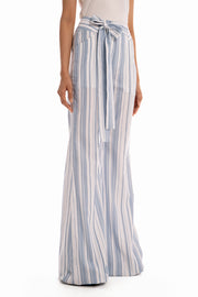 Trendy Flaire Pants - Blue Striped Sky