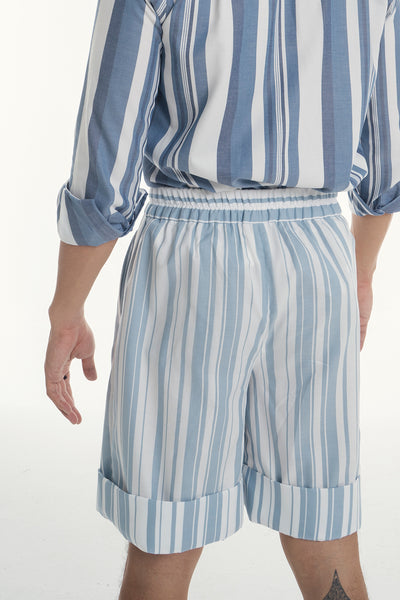 Relax Shorts - Blue Striped Sky